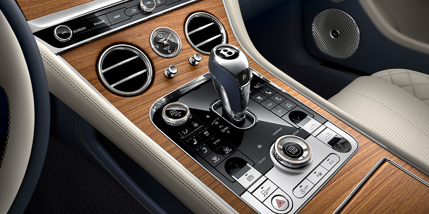 Bentley Santo Domingo Bentley Continental GTC Azure convertible front interior console detail